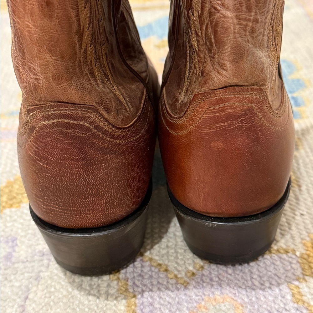 Men’s Lucchese Brown Leather Boots - Sz 10 - Picture 8 of 11